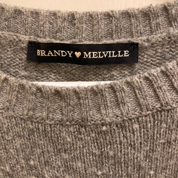** *DONATING THIS SUNDAY* Brandy Melville Grey Sabrina Sweater ✰ - Picture 3 of 3